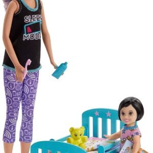 Barbie Skipper Babysitters Inc. Bedtime Playset with Skipper Doll, Toddler Doll and More, Multi