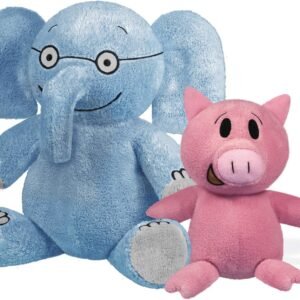 YOTTOY Mo Willems Collection | Pair of Elephant & Piggie Soft Stuffed Animal Plush Toys ? 7? & 5? Sitting
