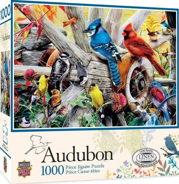 MasterPieces Audubon Linen Jigsaw Puzzle, Backyard Birds, 1000 Pieces