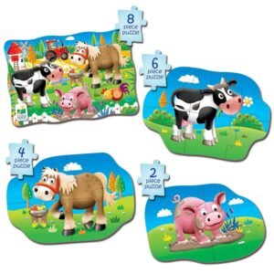 The Learning Journey My First 4-In-A-Box Puzzle - Farm - Educational Toddler Toys & Gifts for Boys & Girls Ages 2 & Up - Award Winning Puzzle