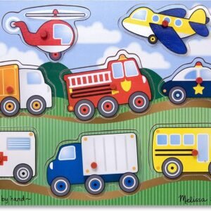 Melissa & Doug Vehicles Wooden Peg Puzzle (8 pieces)