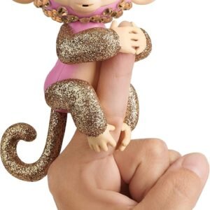 WowWee Fingerlings Monkeys - Fingerblings - Glimmer (Pink/Rose Gold) - Friendly Interactive Toy