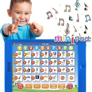 Boxiki kids Learning Pad Fun Kids Tablet with 6 Toddler Learning Games Early Child Development Toy for Number Learning, Learning ABCs, Spelling, ?Where is?? Game, Melodies. Educational Toy