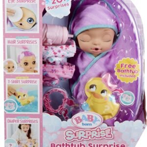 Baby Born Surprise Bathtub Surprise Purple Swaddle Princess