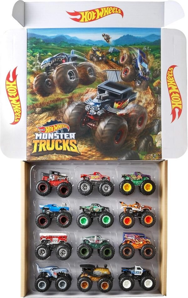 Hot Wheels Monster Trucks 1:64 Scale Die-Cast Ultimate Chaos 12 Pack Toy Vehicles for Kids Ages 3 Years and Older [Amazon Exclusive]