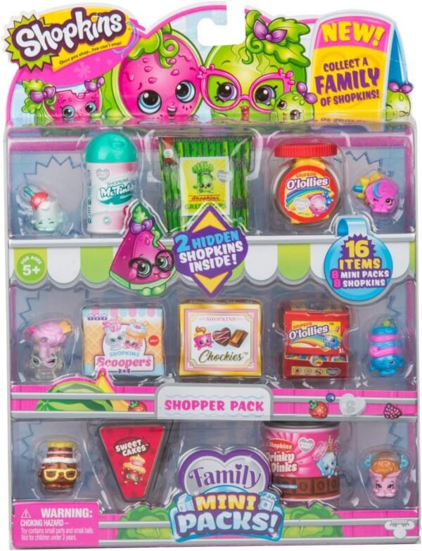 Shopkins New Families in Collectible Mini Pack - 16 Piece