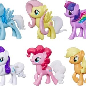 My Little Pony Toy Rainbow Tail Surprise -- Collection Pack of 6 3-Inch Pony Figures with Color-Change Features, Kids Ages 3 Years Old and Up
