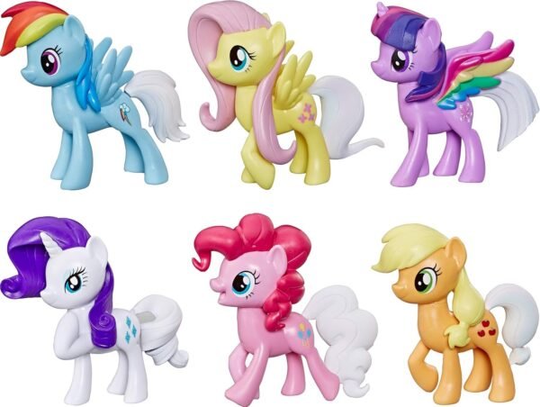 My Little Pony Toy Rainbow Tail Surprise -- Collection Pack of 6 3-Inch Pony Figures with Color-Change Features, Kids Ages 3 Years Old and Up