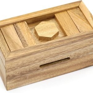Puzzle Gift Case Box and Magic Cards Case Holder with Hidden Compartments in Unique Wooden Boxes to Challenge Mind Puzzles and Use as Intelligence Gift Box for Money Secret