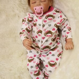 NPKDOLL Sleeping Realistic Reborn Baby Dolls Girl Cute Soft Vinyl Silicone Dolls Weighted Baby Reborn Dolls Handmade Newborn Baby Dolls with Clothes