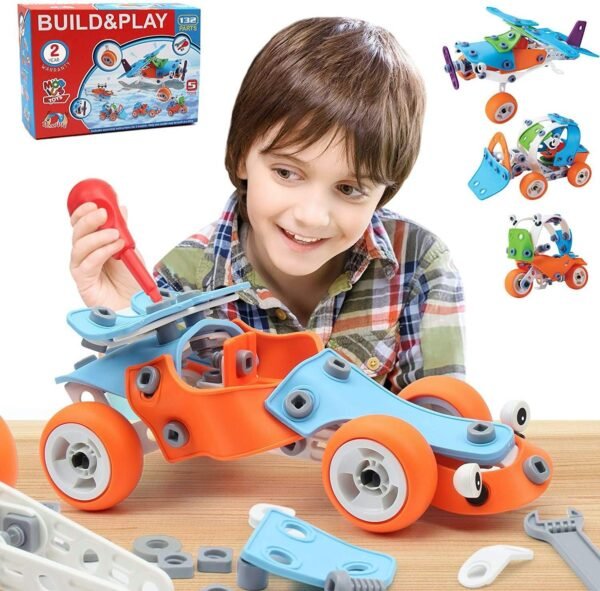 132 PCS STEM Learning Toys ? Education Engineering and DIY STEM Construction Kit ? Best Building Set for 6 7 8 9 10+ Year Olds Boys & Girls That Love to Build ? Creative Stem Gift Play Set for Kids