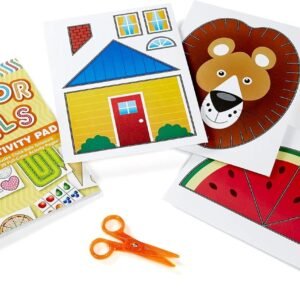 Melissa & Doug Scissor Skills Activity Book With Pair of Child-Safe Scissors (20 Pages)