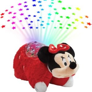 Pillow Pets Disney Rockin the Dots Minnie Mouse Sleeptime Lites - Retro Minnie Mouse Plush Night Light