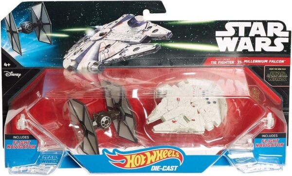 Hot Wheels Star Wars: The Force Awakens First Order TIE Fighter vs. Millennium Falcon Starship 2-Pack