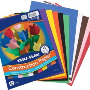 Pacon Tru-Ray Construction Paper,  9' x 12', 10 Classic Colors, 50 Sheets (P103031)