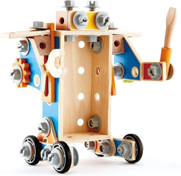 Hape Limited Edition Handyman Go-to-Caddy | Children?s S.T.E.M Wooden Tool Box Builder Set, 72 Piece Tool Box Children?s Toy