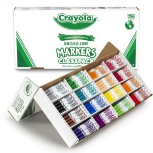 Crayola Broad Line Markers Bulk, School Supplies, 16 Bold Colors, 256 Count