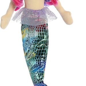 Aurora World Sea Sparkles Mermaid Plush, Rainbow Fuchsia