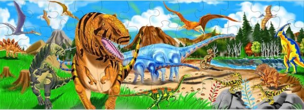 Melissa & Doug Land of Dinosaurs Floor Puzzle (48 pieces, 4 feet long)