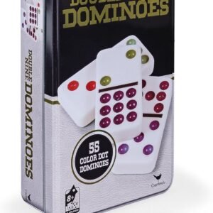 Cardinal Double 9 Color Dot Dominoes in Collectors Tin (Styles Will Vary)