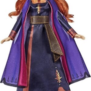 Disney Frozen Singing Anna Fashion Doll with Music Wearing A Purple Dress Inspired by 2, Toy for Kids 3 Years & Up