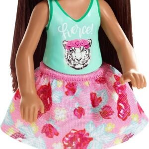 Barbie Club Chelsea Doll, 6-inch Brunette with Fierce Tiger Graphic