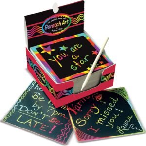 Melissa & Doug Scratch Art Box of Rainbow Mini Notes