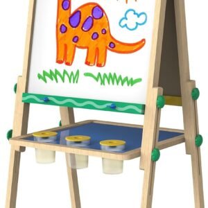 Crayola Kids Wooden Easel, Dry Erase Board & Chalkboard, Amazon Exclusive, Kids Toys, Gift, Age 4, 5, 6, 7