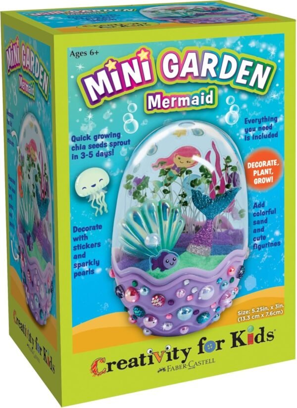 Creativity for Kids Mini Garden - Mermaid Terrarium ? Mermaid Gifts for Girls and Boys