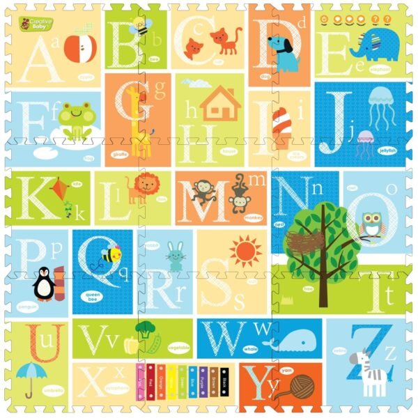 Creative Baby 9 Piece Interactive Playmat i-Mat, Alphabet