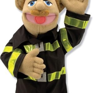 Melissa & Doug Firefighter Puppet with Detachable Wooden Rod (Puppets & Puppet Theaters, Animated Gestures, Inspires Creativity, Great Gift for Girls and Boys - Best for 3, 4, 5 Year Olds and Up)