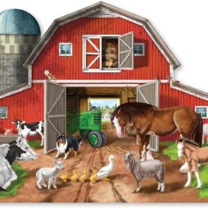 Melissa & Doug Busy Barn Shaped Floor Puzzle