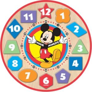 Melissa & Doug Disney Mickey Mouse Wooden Shape Sorting Clock