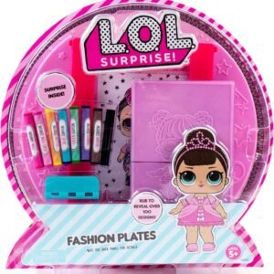 L.O.L. Surprise! Fashion Plates by Horizon Group Usa, Fashion Design Activity Kit, Make Over 100 Designs, 14 Fashion Plates, 20 Sheets of Paper, 1 Scratch Art Sheet, 7 Crayons Included
