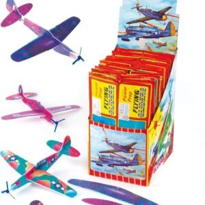 Baker Ross Power Prop Flying Gliders (Pack of 6) Easy Assembly Airplane Toy Glider Planes for Kids Toys, Birthday Party, School Classroom Rewards or Carnival Prizes
