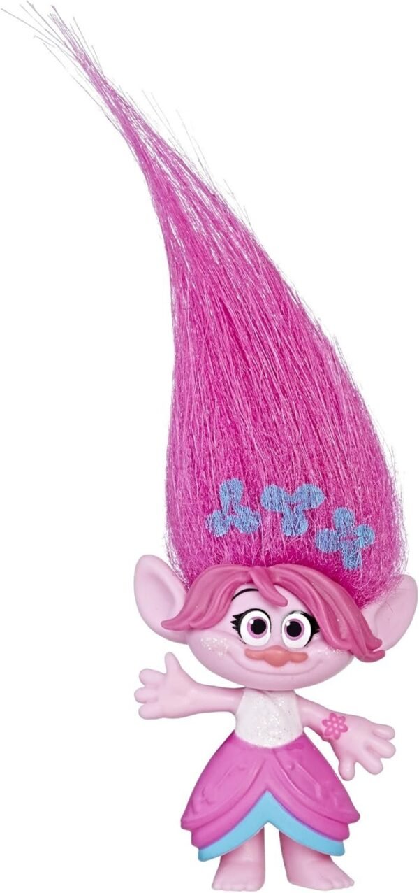 DreamWorks Trolls Poppy Hair Collectible Figure with Printed Hair