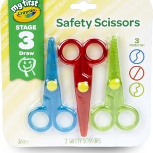 Crayola My First Safety Scissors, Toddler Art Supplies, 3ct