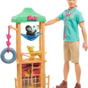 Barbie ?Ken Wildlife Vet Playset with Doll, Vet Care Station and Accessories