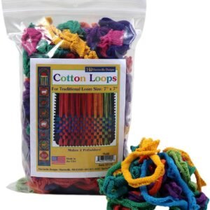 Friendly Loom Potholder Cotton Loops 7' Traditional Size Loops Make 2 Potholders, Weaving Crafts for Kids and Adults-Multi by Harrisville Designs