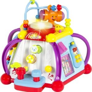 Liberty Imports 15-in-1 Musical Activity Cube Educational Game Play Center Baby Toddler Toy with Lights and Sounds for Early Learning and Development