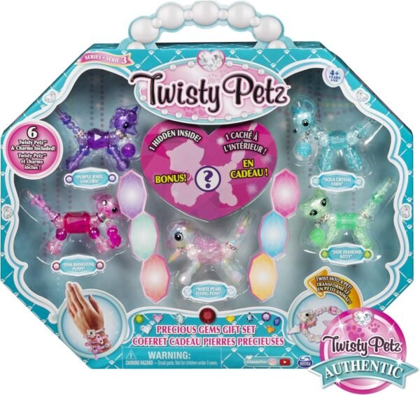 Twisty Petz, Series 3 Gems 6 Pack, Collectible Bracelet Gift Set for Kids Aged 4 & Up