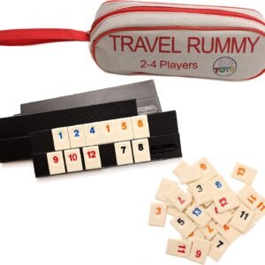 IQ Toys 106 Tiles Travel Rummy in A Strong Travel Bag - for 2-4 Players