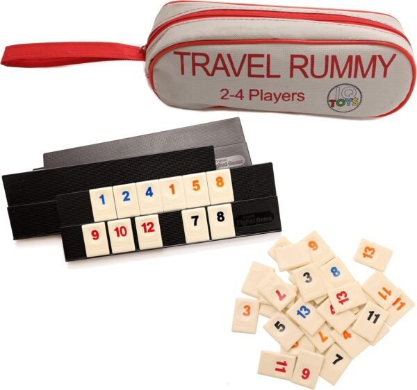 IQ Toys 106 Tiles Travel Rummy in A Strong Travel Bag - for 2-4 Players