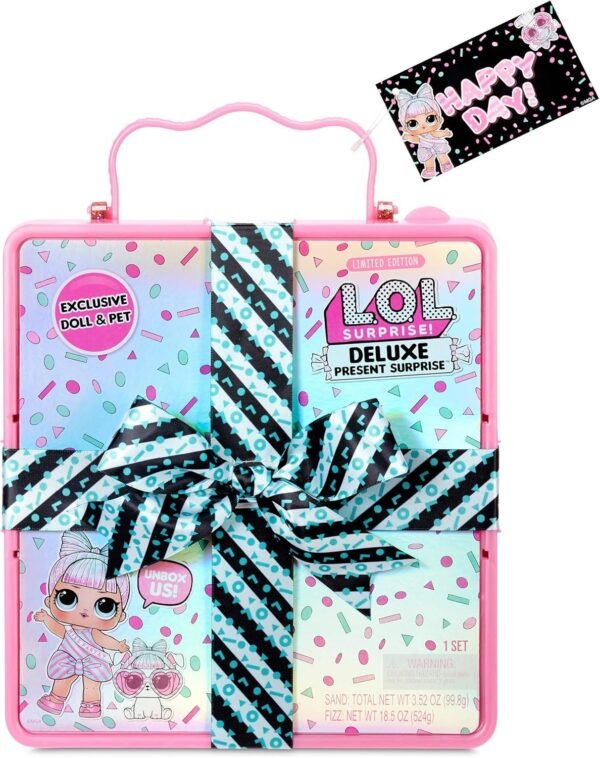 L.O.L. Surprise! Deluxe Present Surprise with Miss Partay Doll and Pet