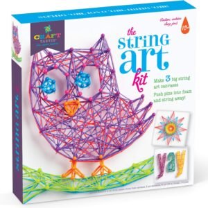 Craft-tastic ? String Art Kit ? Craft Kit Makes 3 Large String Art Canvases ? Owl Edition