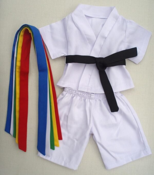 Karate Uniform Outfit Teddy Bear Clothes Fit 14' - 18' Build-a-bear, Vermont Teddy Bears, and Make Your Own Stuffed Animals