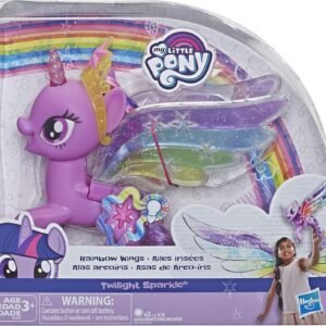 My Little Pony Toy Rainbow Wings Twilight Sparkle -- Purple Pony Figure with Lights and Moving Wings, Kids Ages 3 Years Old and Up