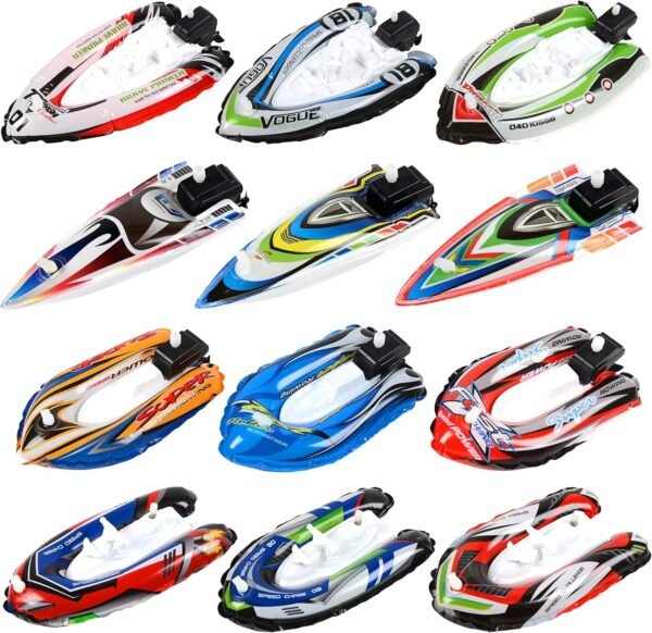 Nunkitoy Bath Toy,Wind Up Boat,12 Pack Assorted Bath Boat Toy,Yacht Speed Boat for Swimming Pool, Beaches and Tubs,Outdoor Water Toy for Kids
