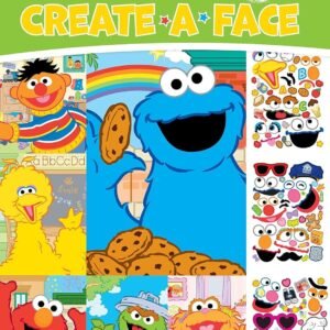 Bendon Create-a-Face Sticker Book, Sesame Street