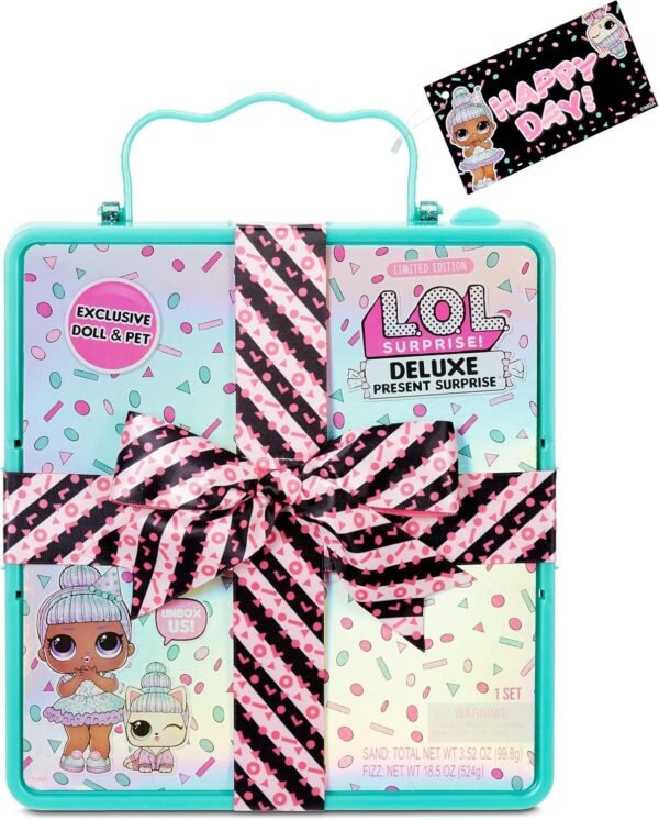 L.O.L. Surprise! Deluxe Present Surprise with Limited Edition Sprinkles Doll and Pet